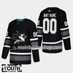 San Jose Sharks Custom 2019 All-Star Adidas Schwarz Trikot Authentic - Kinder